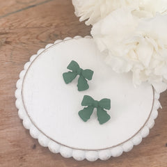 Adorable Green Bow Earrings