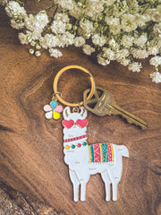 Adorable Colorful Llama Key Chain